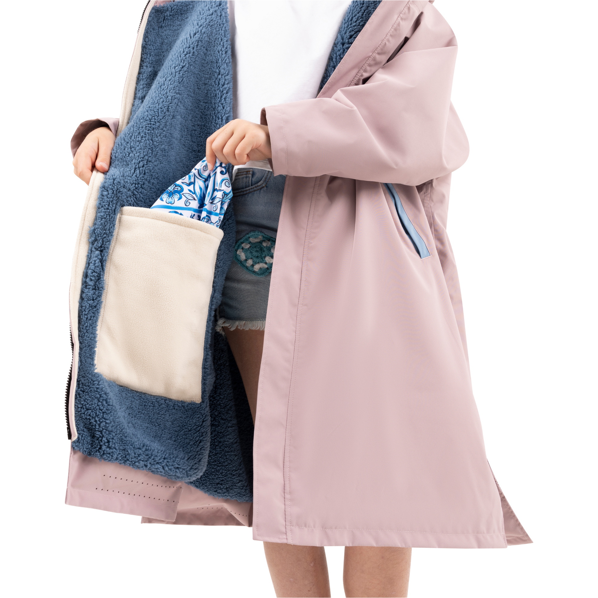 2026 Red Paddle Co Enfants Pro Dry Change Robe 002-009-006-0314 - Salty Pink
